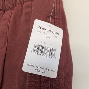 Free People Burgundy Pants Size Large NWT